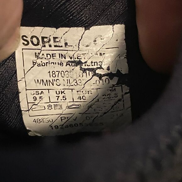 SOREL Kinetic black slip on adjustable hightop sneakers walking shoes black 9.5 - Picture 8 of 8